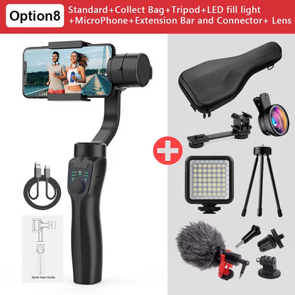 F8 3 Axis Gimbal Handheld Stabilizer for Phone Holder Video Record for Xiaomi Iphone Stabilizer Cellphone Gimbal Smartphone