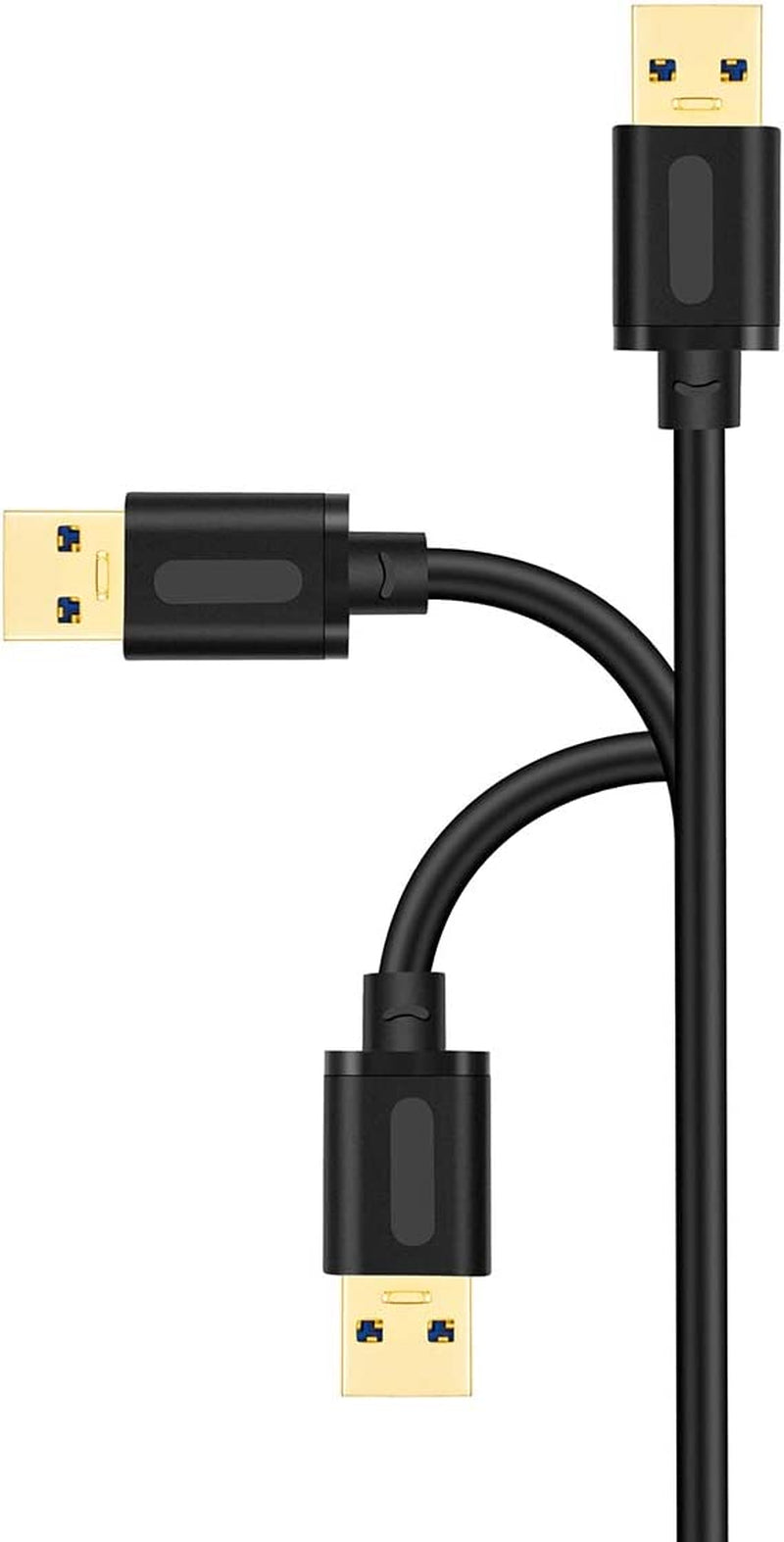 USB 3.0 a to a Male Cable 6Ft,Usb to USB Cable USB Male to Male Cable USB Cord with Gold-Plated Connector for Hard Drive Enclosures, DVD Player, Laptop Cooler (6Ft/1.8M)