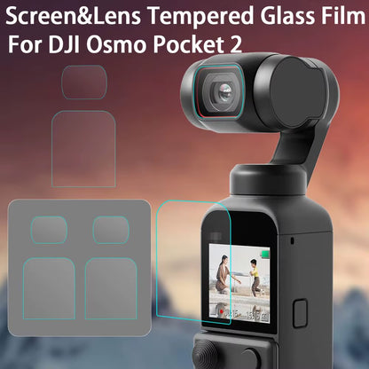 9H Tempered Glass for  Osmo Pocket 2 Gimbal Camera Lens Protective Glass Anti-Scratch Screen Protector Accessories