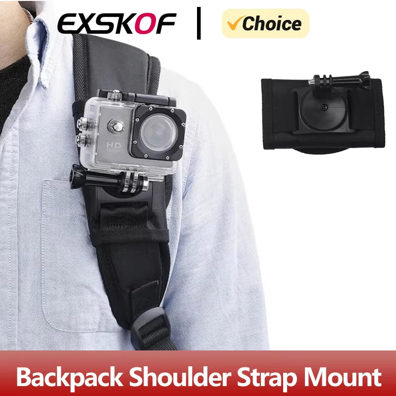 Backpack Shoulder Strap Mount Pack Mounts for Gopro Hero 13 12 11 10 9 8 7 6 5 SJCAM Insta360 X4 X3 DJI Osmo Action 5 4 3 Camera