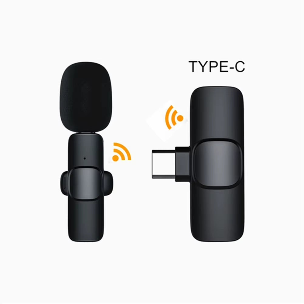 Wireless Lavalier Microphone Professional Lapel Noise Reduction Wireless Lavalier Microphones for Video Recording Interview