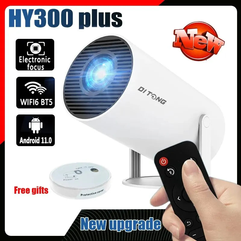 HY300 plus HD Projector Portatil 4K 1280X720P Android Wifi LED Video Home Theater Cinema Phone Mini Games Proyector Movie