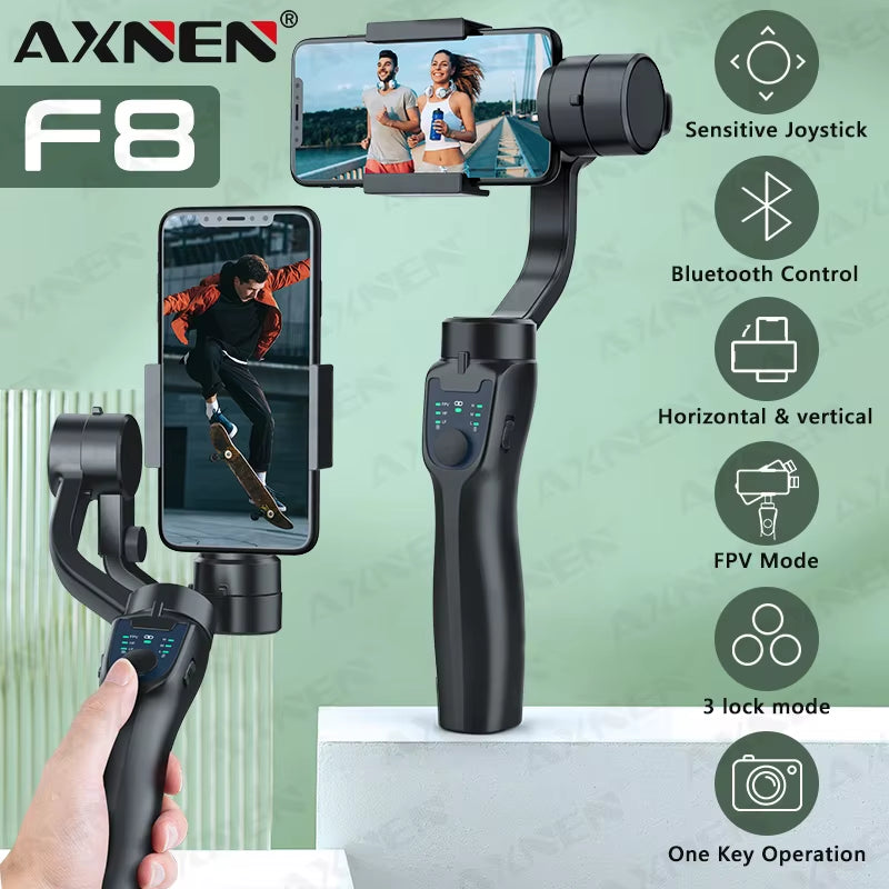 F8 3 Axis Gimbal Handheld Stabilizer for Phone Holder Video Record for Xiaomi Iphone Stabilizer Cellphone Gimbal Smartphone