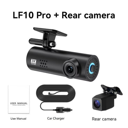 LF10 Front 4K Dashcam Loop Recording and Auto Overwriting Car Video Recorders Time Overprint Video Playback Dash Cams