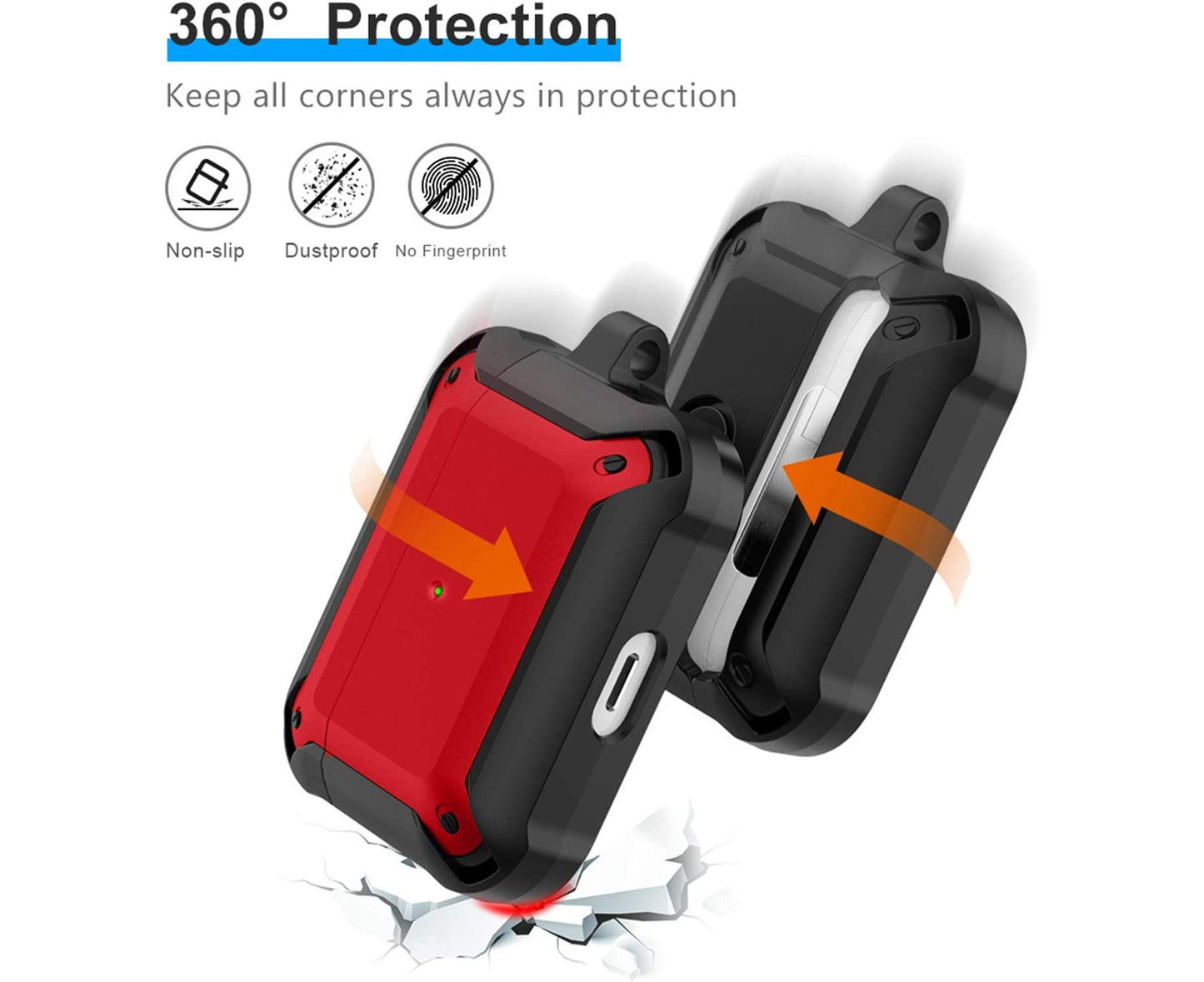 Airpods Pro Case Cover Designed for Airpods Pro, Full-Body Protective