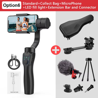 F8 3 Axis Gimbal Handheld Stabilizer for Phone Holder Video Record for Xiaomi Iphone Stabilizer Cellphone Gimbal Smartphone