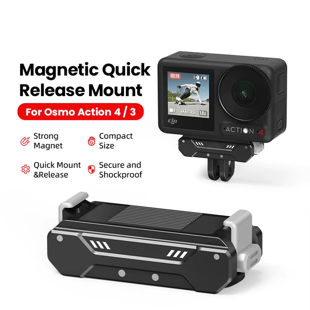 Magnetic Quick Release Adapter Mount Camera Stand Mount Adapter with 1/4 Inches Screw for  OSMO Action 4/3 Camera