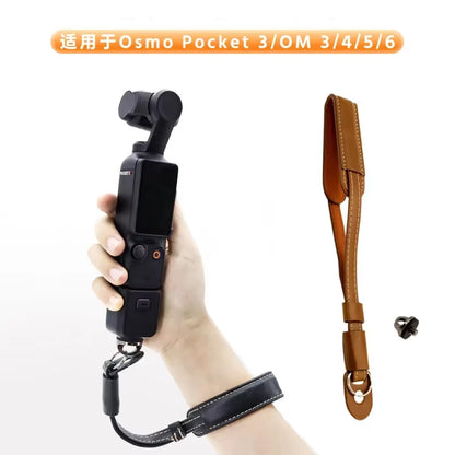 Anti-Lost Wrist Strap for  OSMO Pocket 3 PU Hand Strap Lanyard for Osmo Mobile 6 5 4 3 Handheld Gimbal Stabilizer Accessories