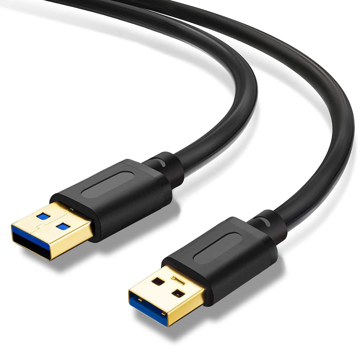 USB 3.0 a to a Male Cable 6Ft,Usb to USB Cable USB Male to Male Cable USB Cord with Gold-Plated Connector for Hard Drive Enclosures, DVD Player, Laptop Cooler (6Ft/1.8M)