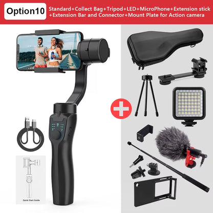 F8 3 Axis Gimbal Handheld Stabilizer for Phone Holder Video Record for Xiaomi Iphone Stabilizer Cellphone Gimbal Smartphone