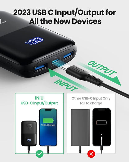 INIU Power Bank, 22.5W 10000Mah Small Portable Charger, Fast Charging PD3.0 QC4.