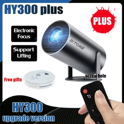 Hy300 plus Projector 4K Android 1080P 1280*720P Full HD Home Theater Video Mini Led Projector for Movies Upgraded Version