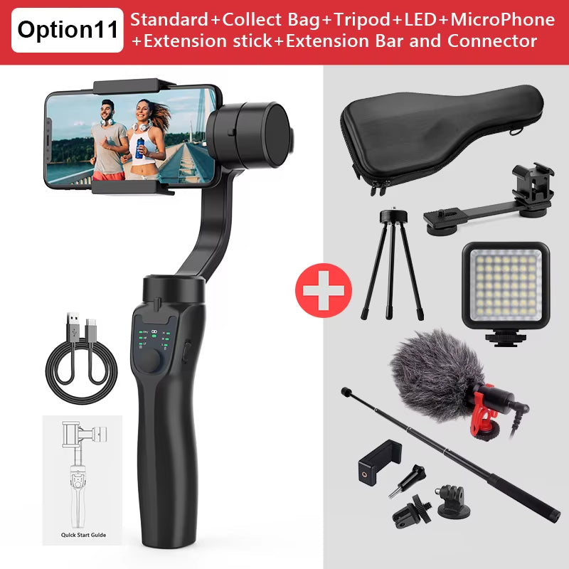 F8 3 Axis Gimbal Handheld Stabilizer for Phone Holder Video Record for Xiaomi Iphone Stabilizer Cellphone Gimbal Smartphone