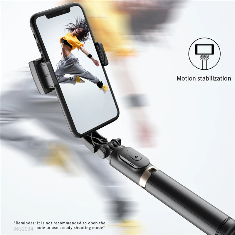 Mobile Video Stabilizer Bluetooth Selfie Stick Tripod Gimbal Stabilizer for Smartphone Live Vertical Shooting Bracket