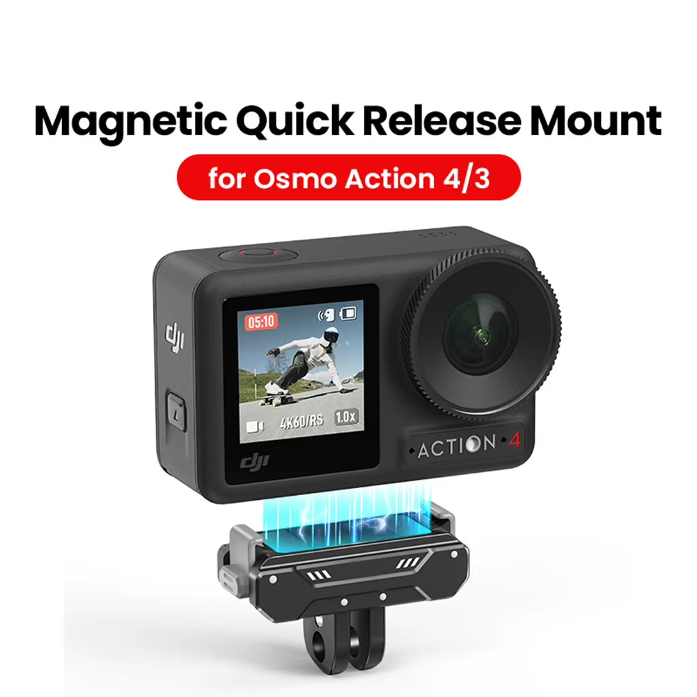 Magnetic Quick Release Adapter Mount Camera Stand Mount Adapter with 1/4 Inches Screw for  OSMO Action 4/3 Camera