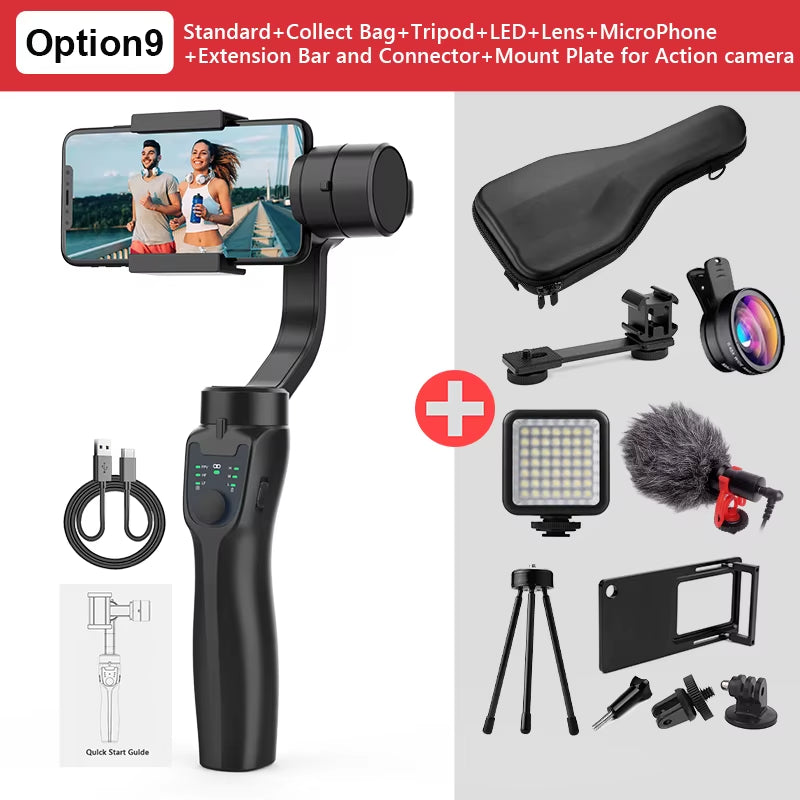 F8 3 Axis Gimbal Handheld Stabilizer for Phone Holder Video Record for Xiaomi Iphone Stabilizer Cellphone Gimbal Smartphone