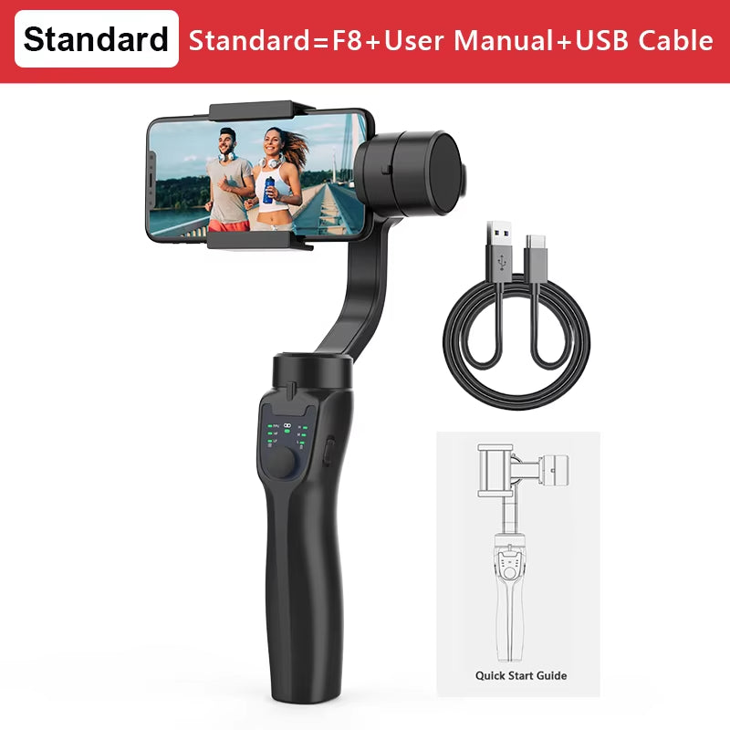 F8 3 Axis Gimbal Handheld Stabilizer for Phone Holder Video Record for Xiaomi Iphone Stabilizer Cellphone Gimbal Smartphone