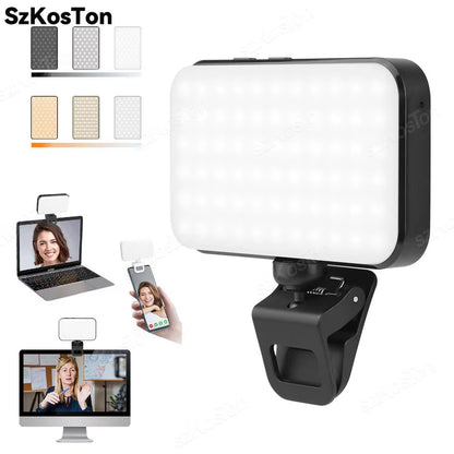 Selfie Light Rechargeable LED Phone Light Portable Photo Light Phone Light for Selfie Zoom Conference Video Makeup Live Stream