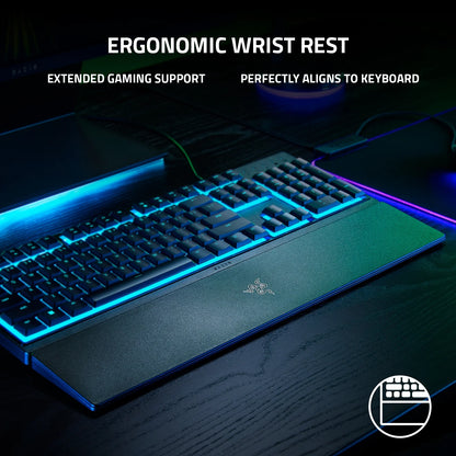 Ornata V3 X Full-Size Wired Membrane Gaming Keyboard for PC, Chroma RGB, Wrist Rest, Black