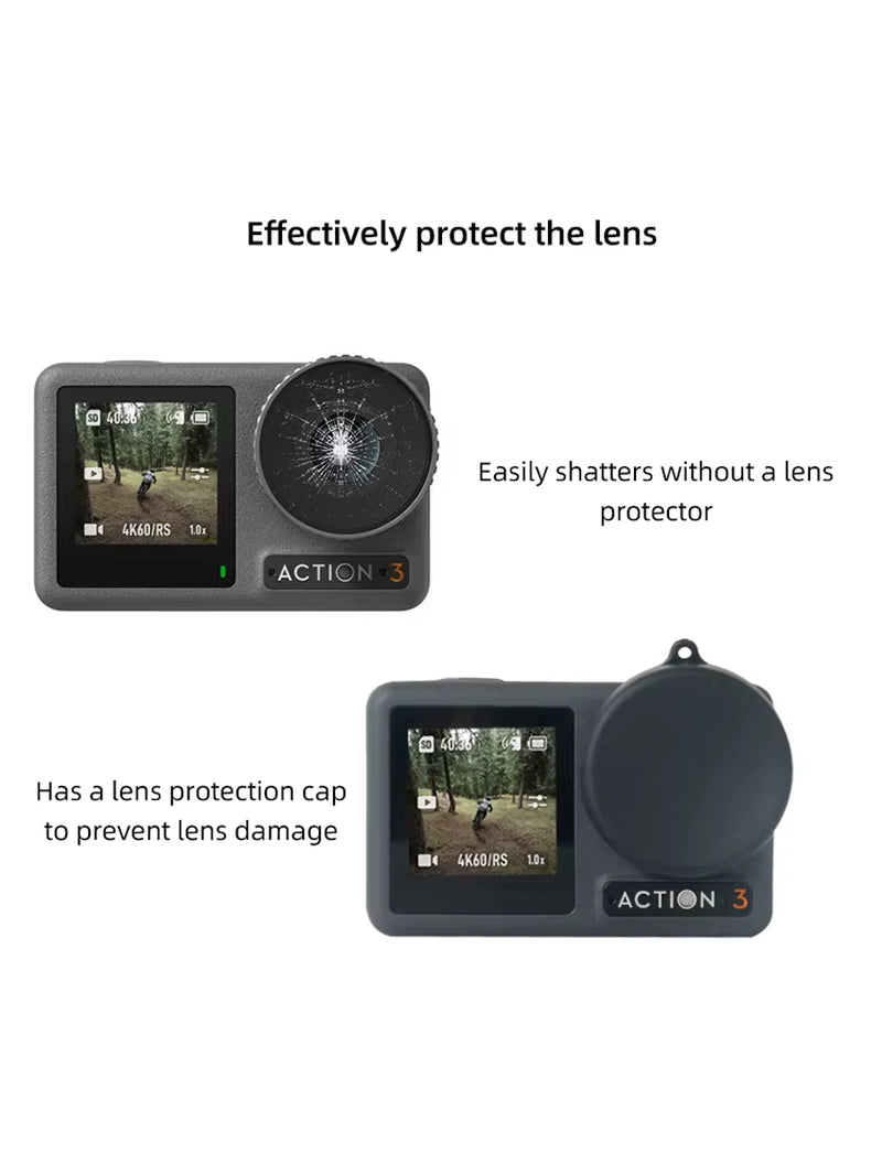 Tempered Glass Screen Protector Film Lens Protection Cover for  OSMO Action 3 Action Camera Accessories