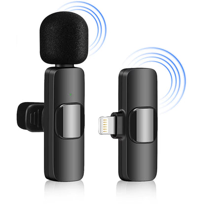 3 in 1 Wireless Lavalier Microphones for Iphone, Ipad, Android, Camera, USB-C Microphone, Mini Microphone with Noise Reduction F