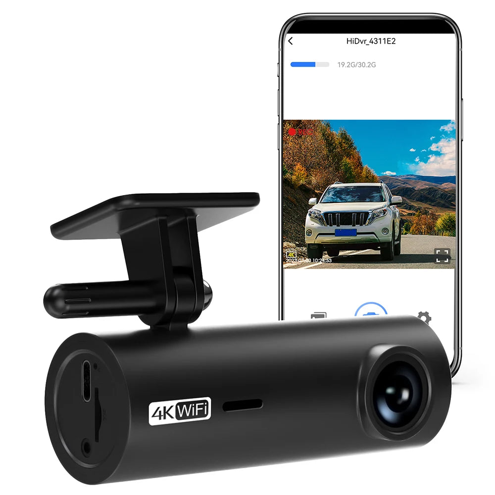 LF10 Front 4K Dashcam Loop Recording and Auto Overwriting Car Video Recorders Time Overprint Video Playback Dash Cams