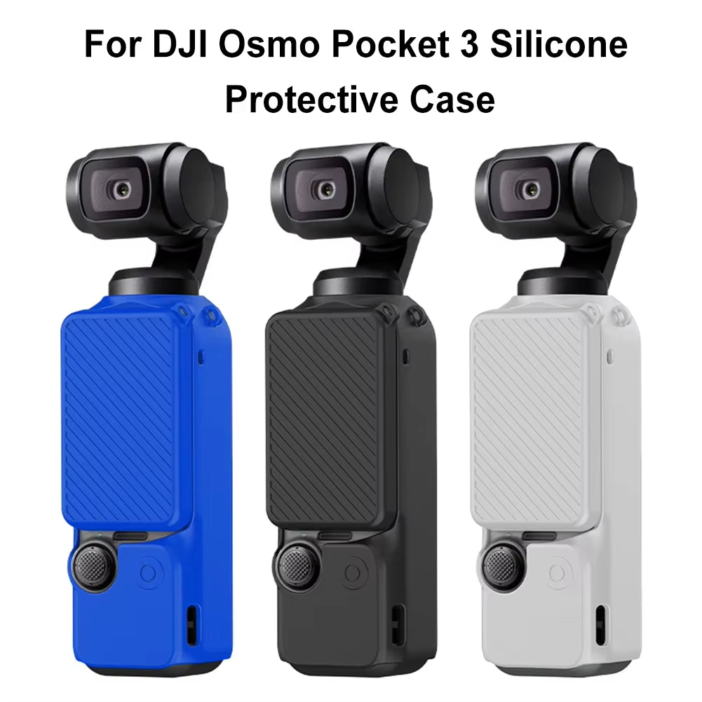 Silicone Case Protective Cover Anti-Scratch Protective Housing Shell Waterproof for  Osmo Pocket 3 Gimbal Lens Cap