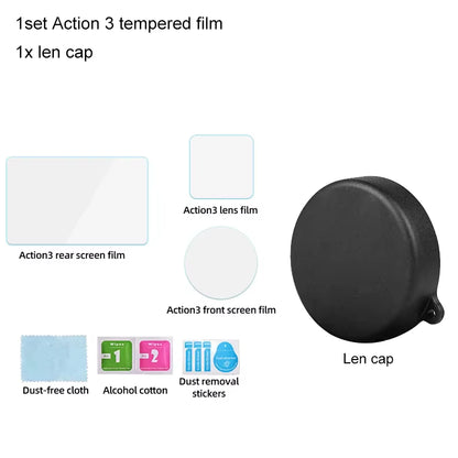 Tempered Glass Screen Protector Film Lens Protection Cover for  OSMO Action 3 Action Camera Accessories