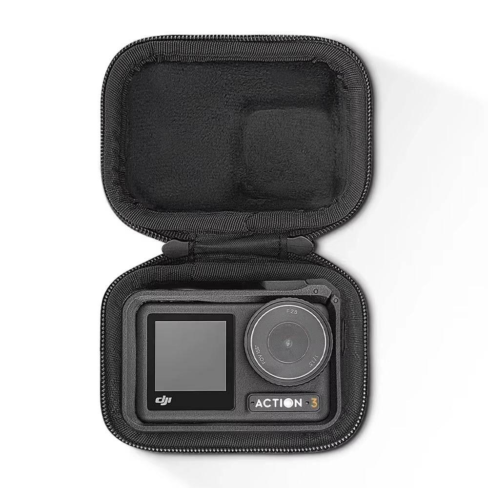 XFJI Storage Bag Portable Mini Box Sports Camera PU Waterproof Protective Case for  Osmo Action 5PRO 4 3 Camera Accessories