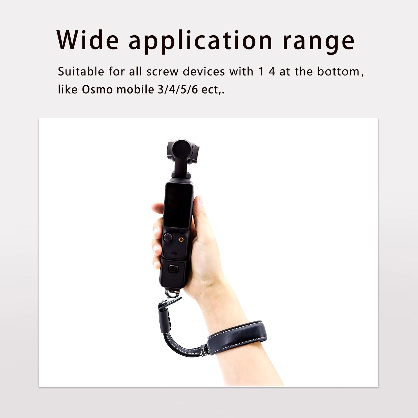 Anti-Lost Wrist Strap for  OSMO Pocket 3 PU Hand Strap Lanyard for Osmo Mobile 6 5 4 3 Handheld Gimbal Stabilizer Accessories