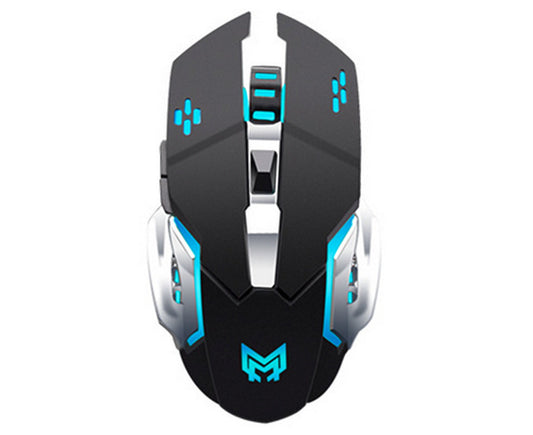 Rechargeable 2.4Ghz Wireless Gaming Mouse with USB Receiver,7 Colors Backlit for Computer PC, Laptop