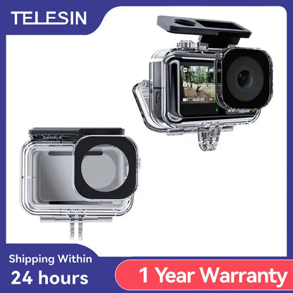 TELESIN 45M Action Camera Waterproof Case for DJI Action 3 4 Underwater Diving Housing Cover for DJI OSMO Action 3 4 Accessories