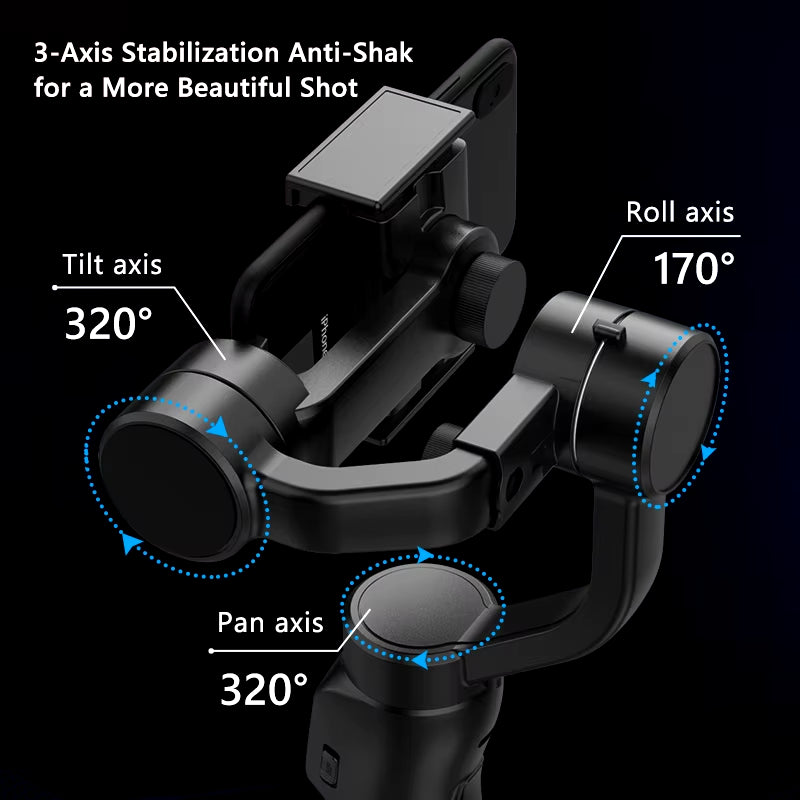 F8 3 Axis Gimbal Handheld Stabilizer for Phone Holder Video Record for Xiaomi Iphone Stabilizer Cellphone Gimbal Smartphone