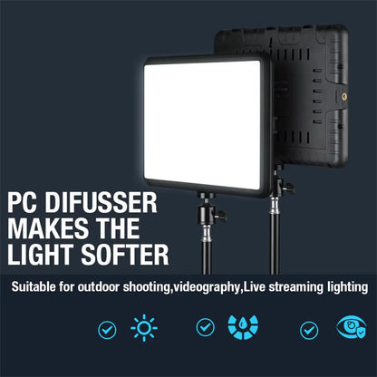 Upgrade 352 LED High Power Video Light Panel Bi-Color 2800K-7000K Photography Lighting for Live Streaming Photo Studio LED Light